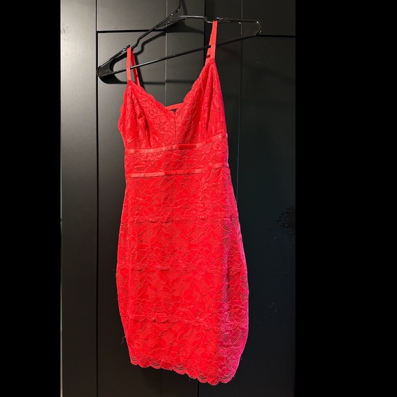 Guess Size Small Red Lace Party Dress (Like New!) - Picture 6 of 14